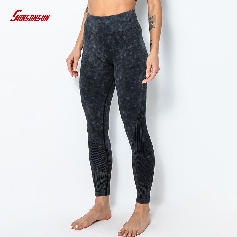 black compression yoga leggings for women