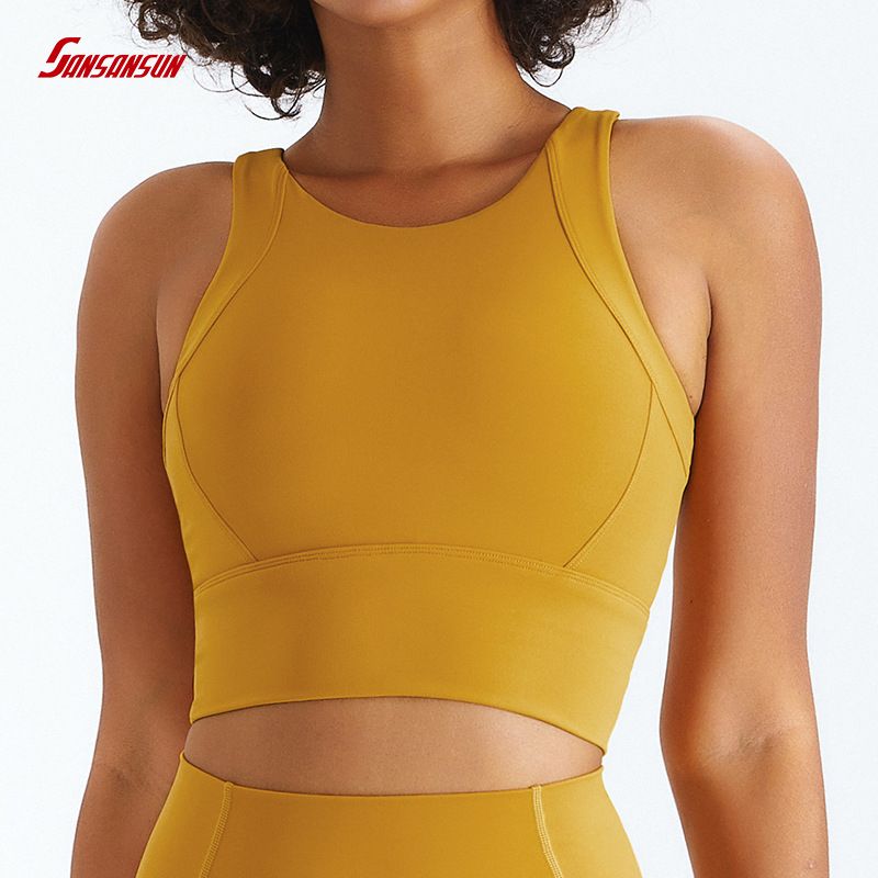 yellow women sports top