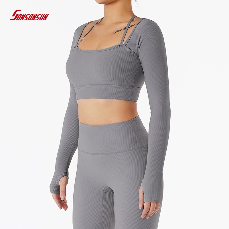light blue recycled yoga suit for ladies
