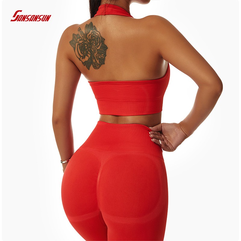 Y-back design women sports bra