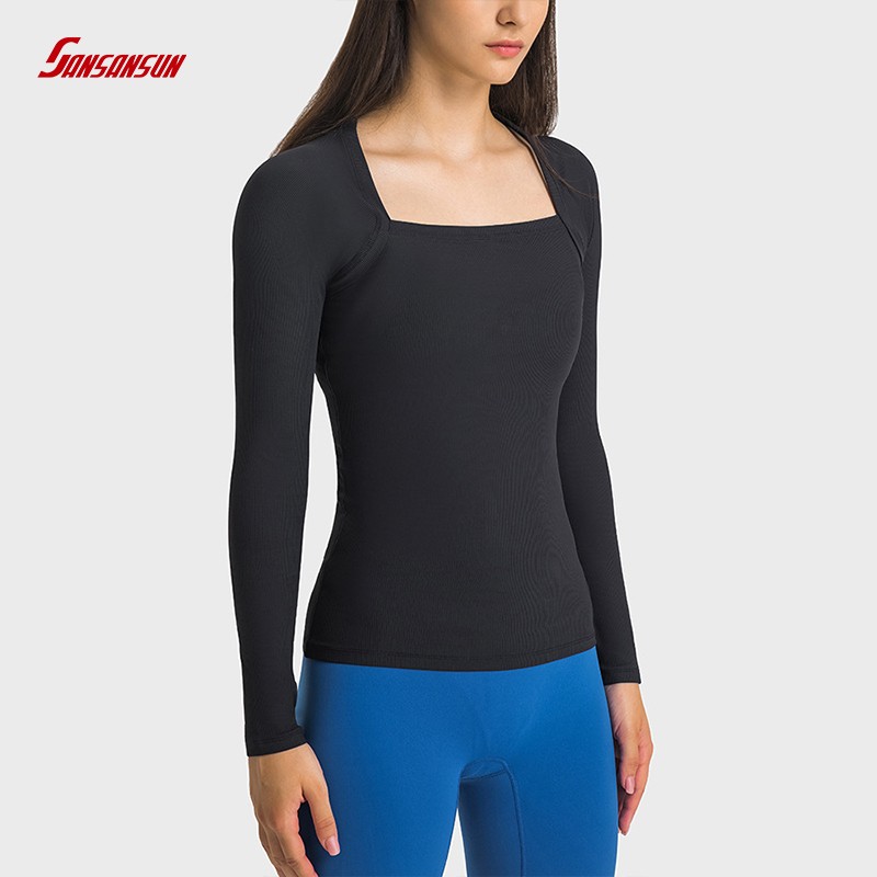 long sleeve active crop