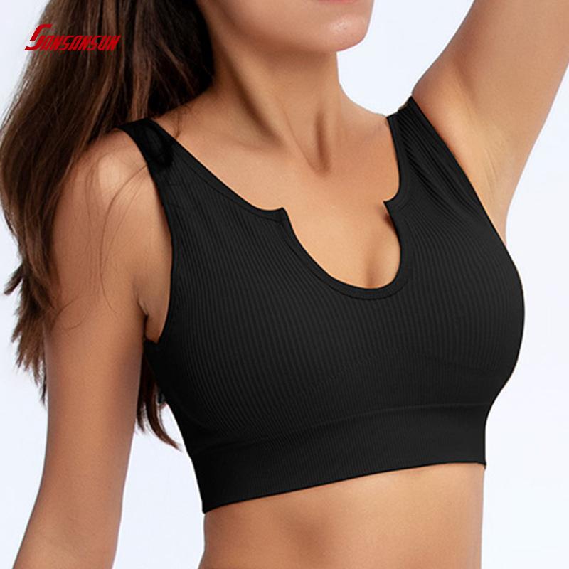 women seamless workout sports bra