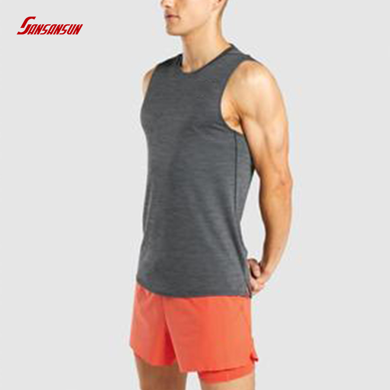 men strong liftwear t back singlet tank top stringe shirt