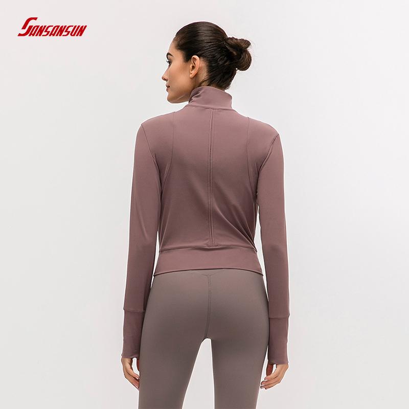 fitness clothing women long sleeve cropped tops