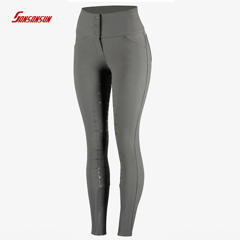 Women Silicone Printing Riding Pants