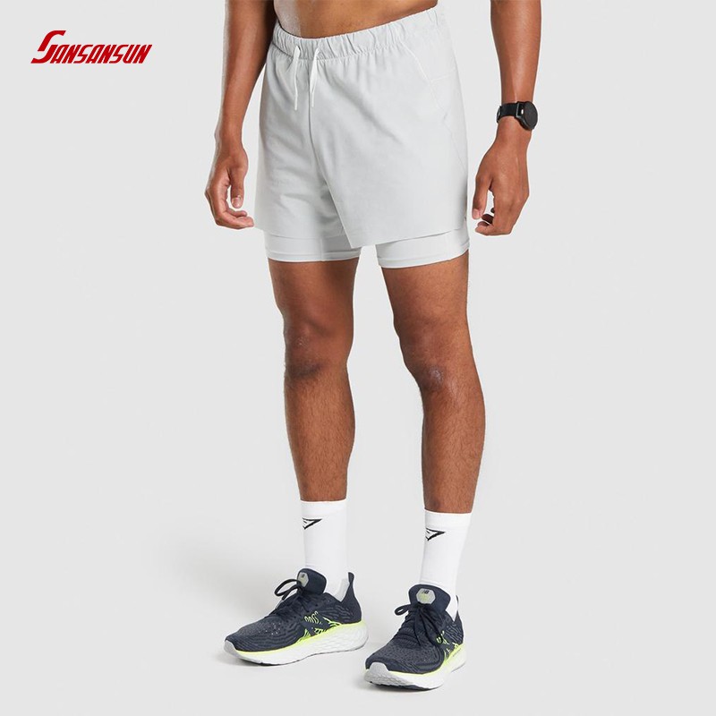 2-in-1 Running Shorts With Zip Pockets