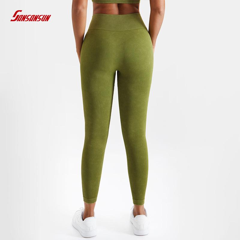 Custom sustainable nylon seamless leggings
