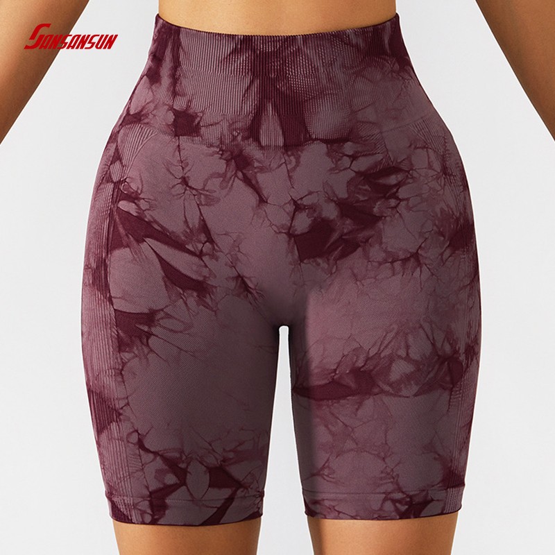 tie-dye seamless shorts