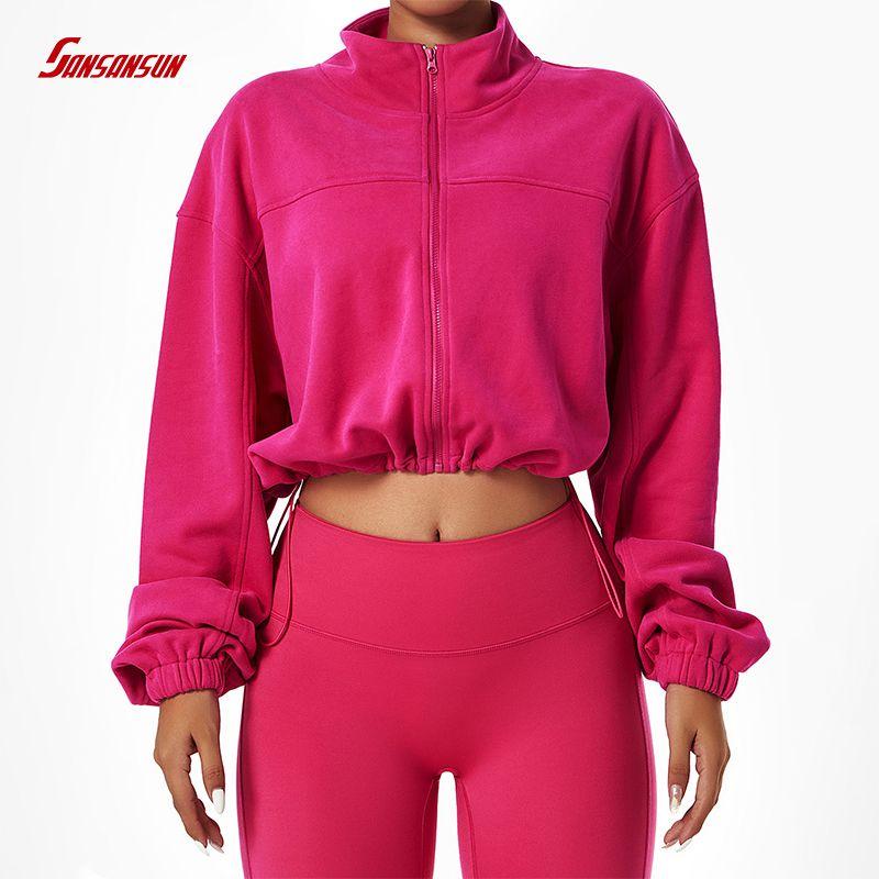 Find Women Cropped Hoodie With Zipper Front,Women Cropped Hoodie 