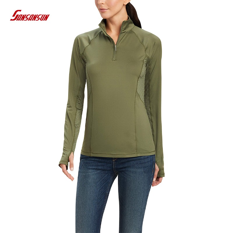 women riding long sleeve shirts